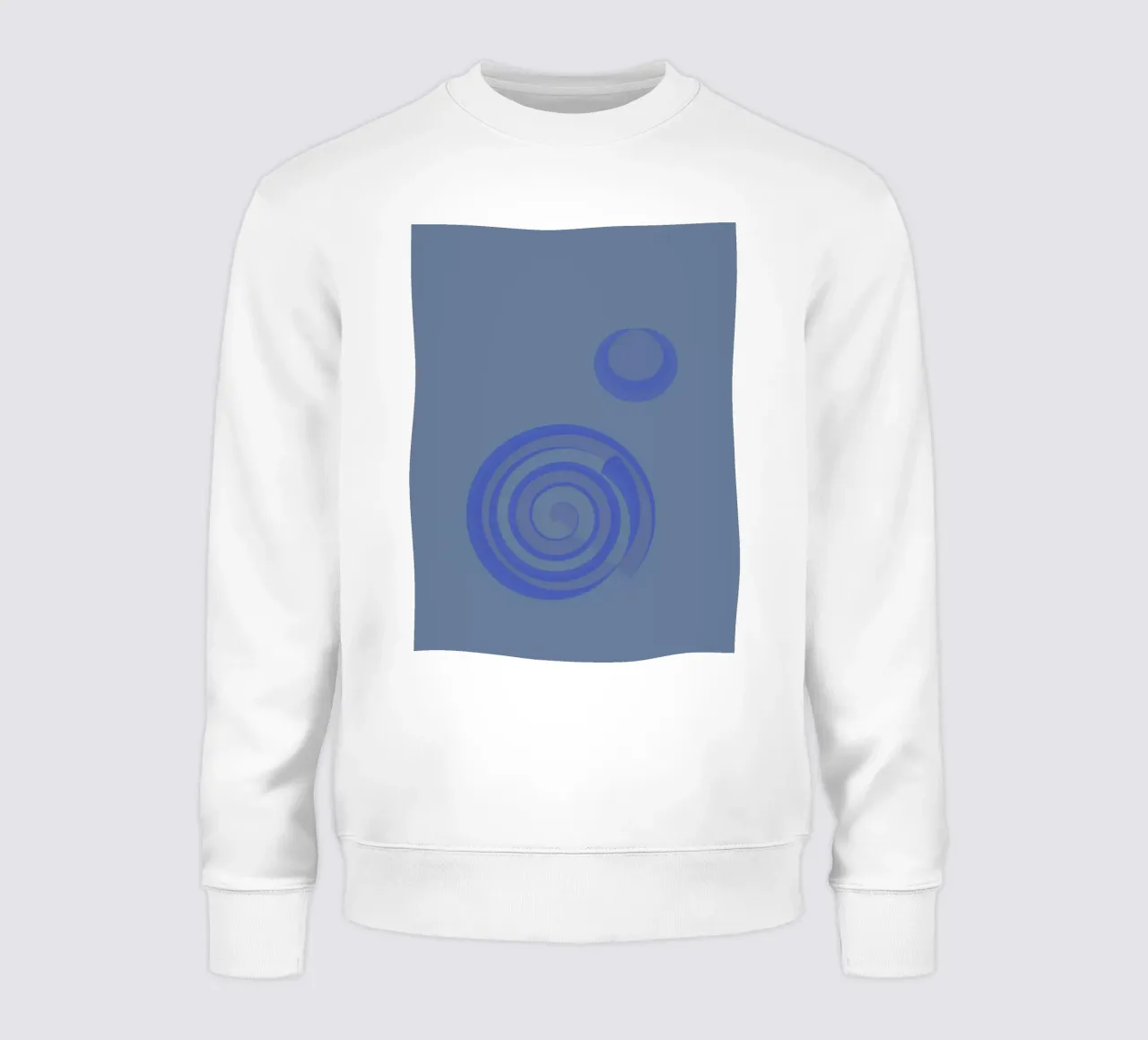 Abstract pattern with circles in blue and purple sweatshirt by Something for you