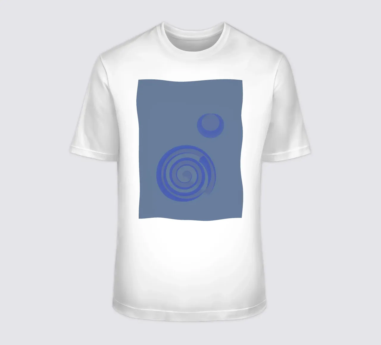 Abstract pattern with circles in blue and purple t-shirt by Something for you
