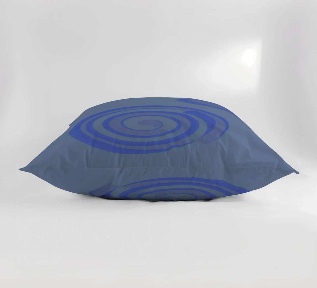 Disegno astratto con cerchi in blu e viola cuscino da Something for you