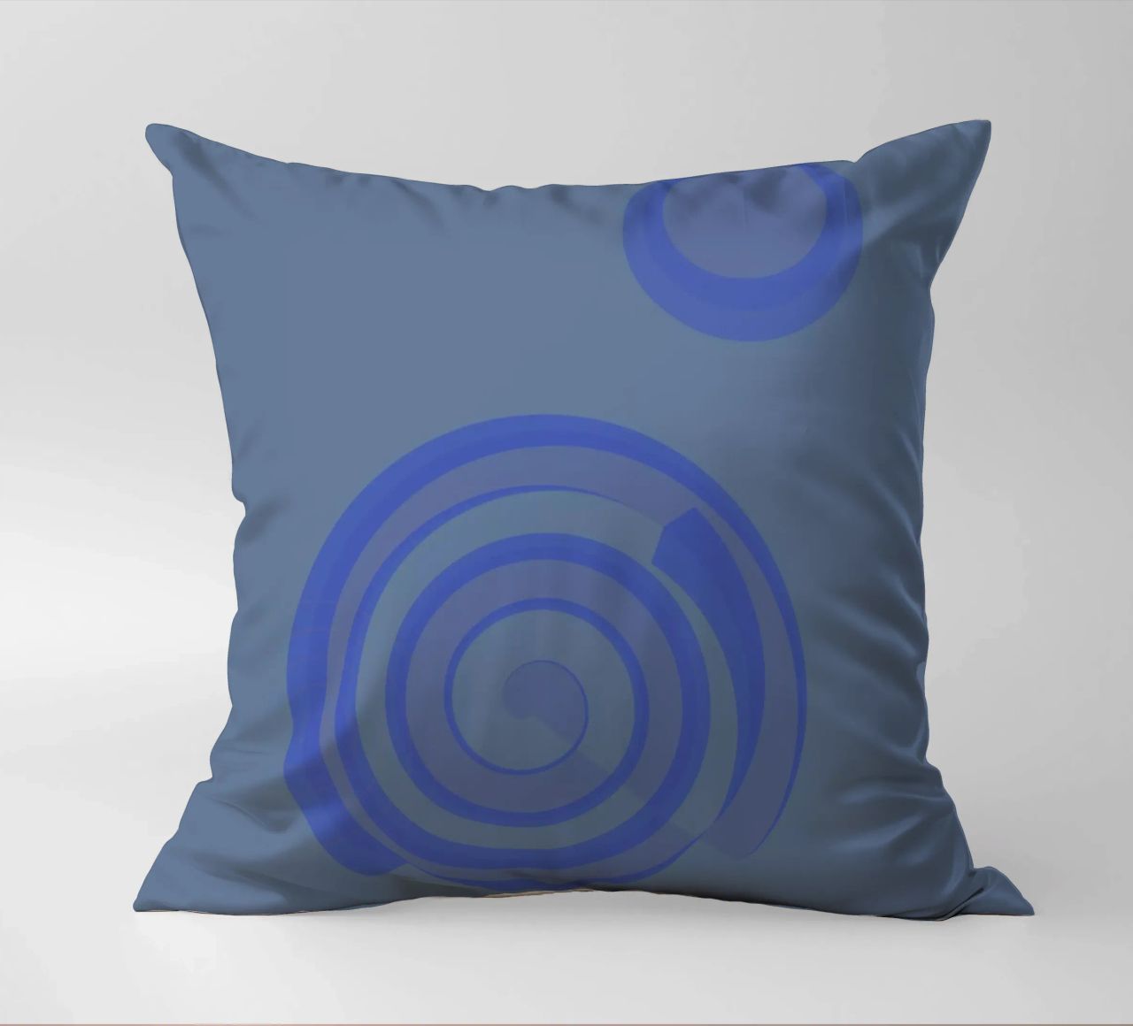 Disegno astratto con cerchi in blu e viola cuscino da Something for you
