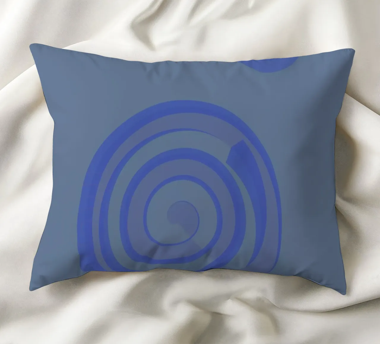 Abstraktes Muster mit Kreisen in blau und lila Kissen von Something for you
