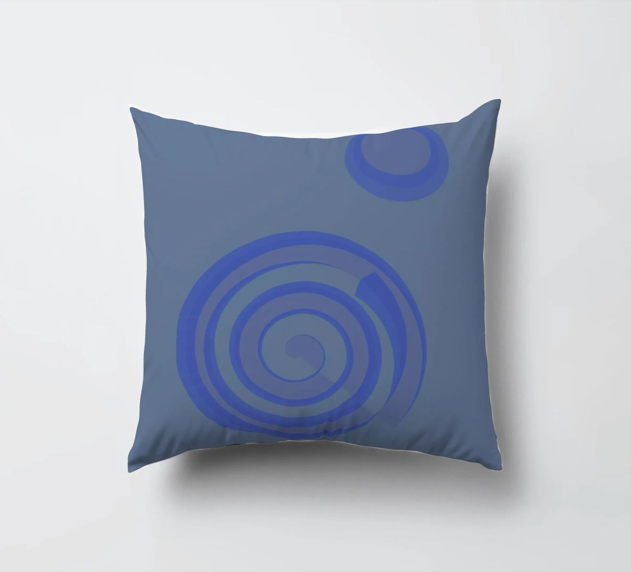 Disegno astratto con cerchi in blu e viola cuscino da Something for you