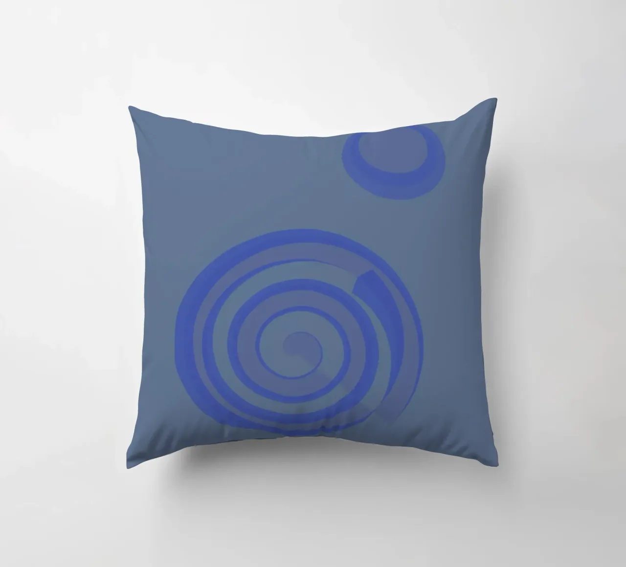 Abstract pattern with circles in blue and purple decorative cushion by Something for you