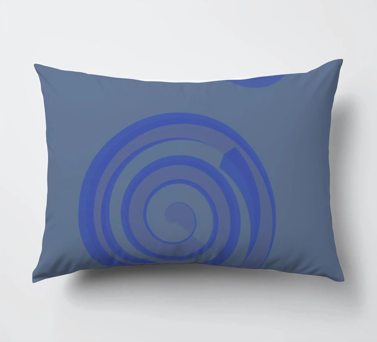 Disegno astratto con cerchi in blu e viola cuscino da Something for you