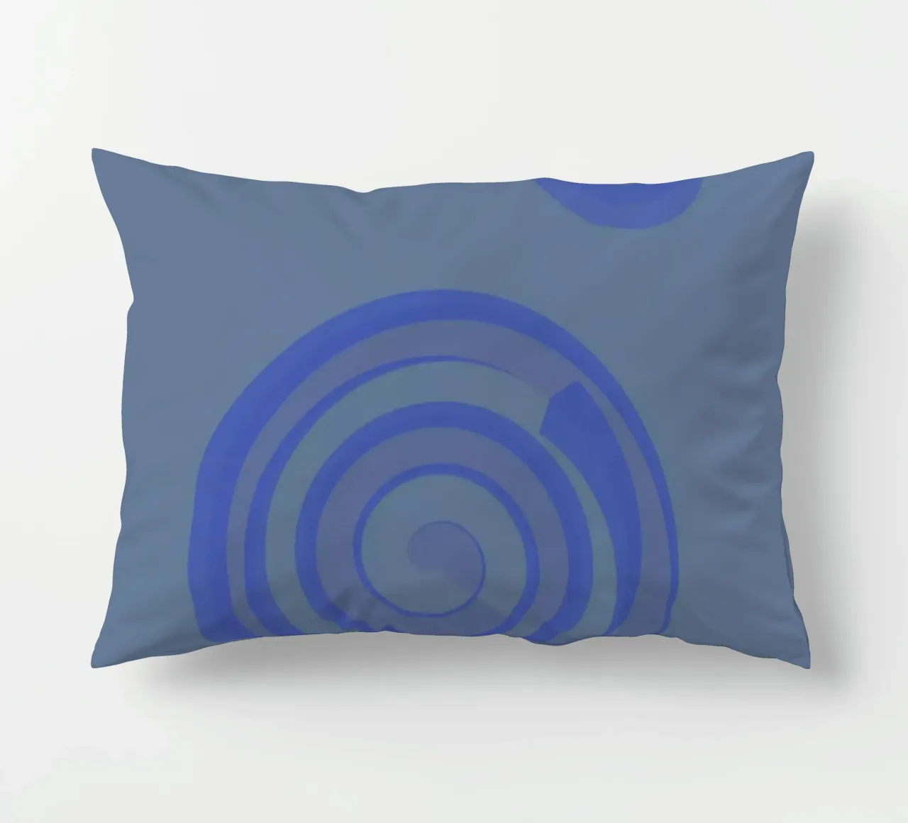 Abstraktes Muster mit Kreisen in blau und lila Kissen von Something for you