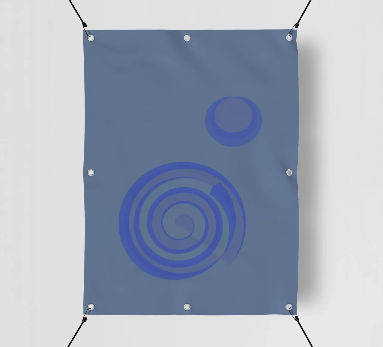 Disegno astratto con cerchi in blu e viola telo in pvc da Something for you