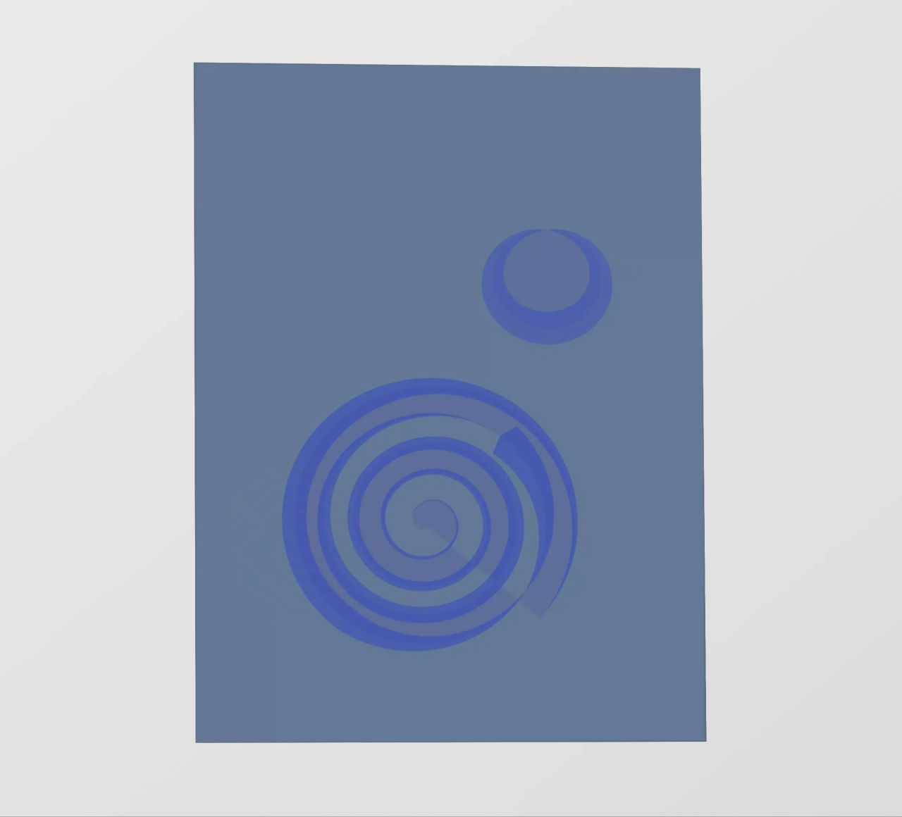 Disegno astratto con cerchi in blu e viola telo in pvc da Something for you