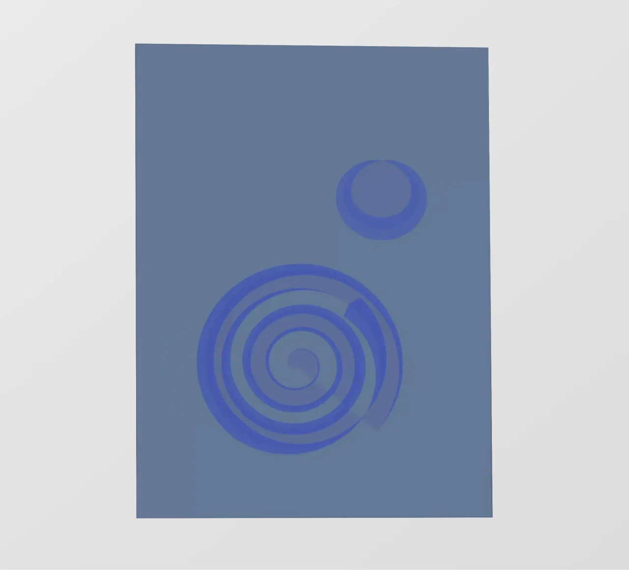 Disegno astratto con cerchi in blu e viola telo in pvc da Something for you