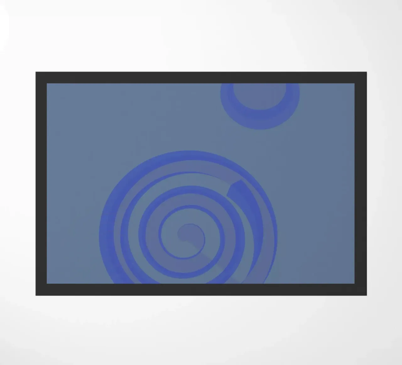 Abstract pattern with circles in blue and purple doormat by Something for you