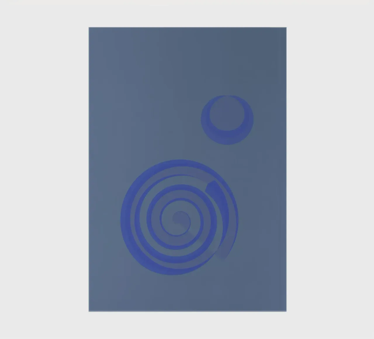 Abstraktes Muster mit Kreisen in blau und lila Notizbuch von Something for you