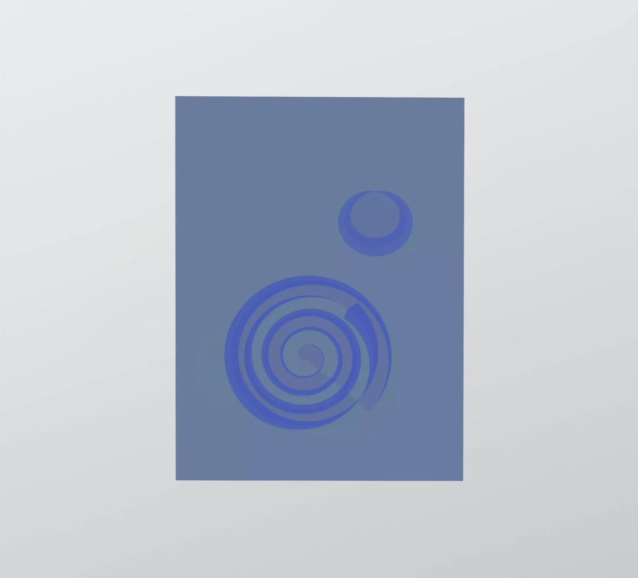 Disegno astratto con cerchi in blu e viola adesivo da Something for you