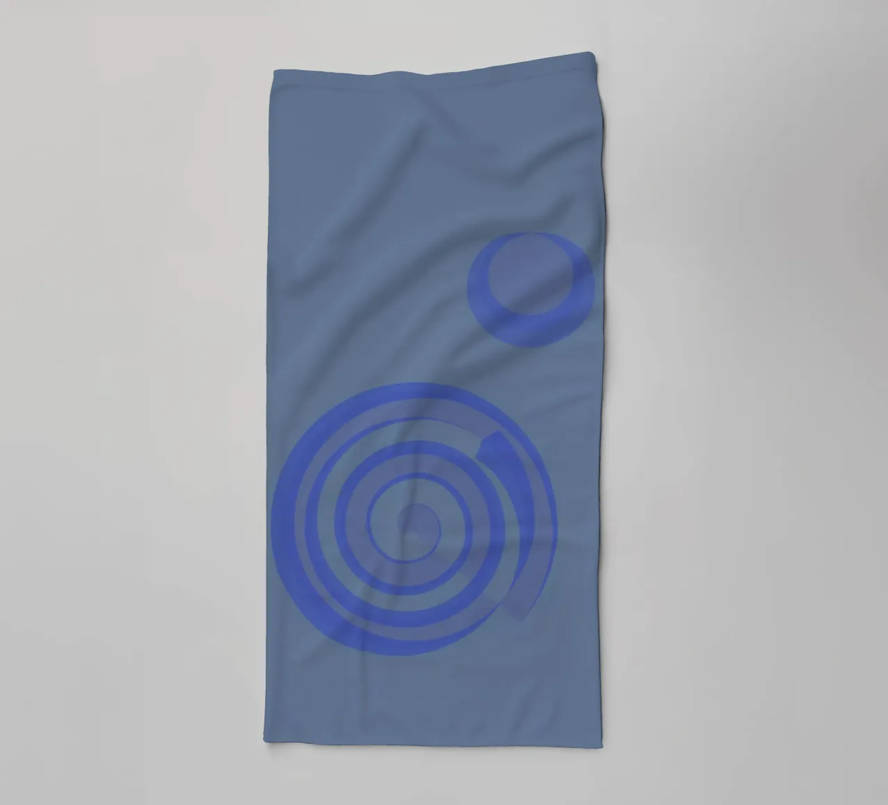 Abstract pattern with circles in blue and purple towel by Something for you