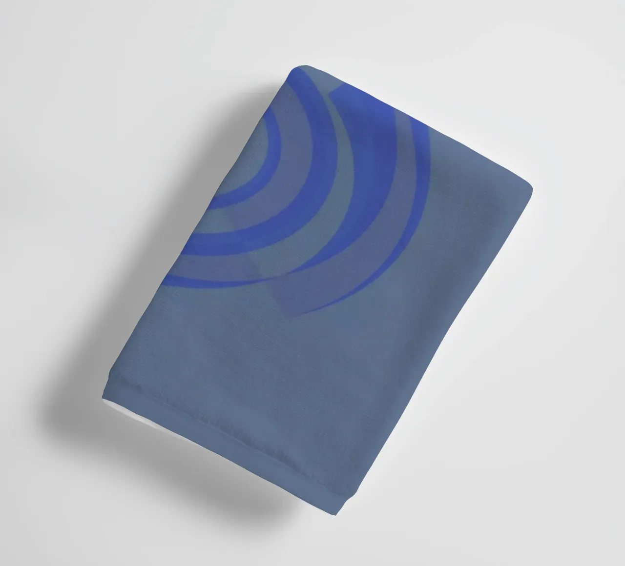 Abstract pattern with circles in blue and purple towel by Something for you