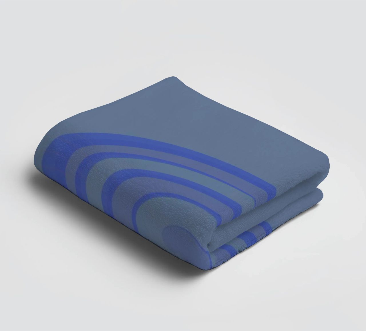 Abstract pattern with circles in blue and purple towel by Something for you