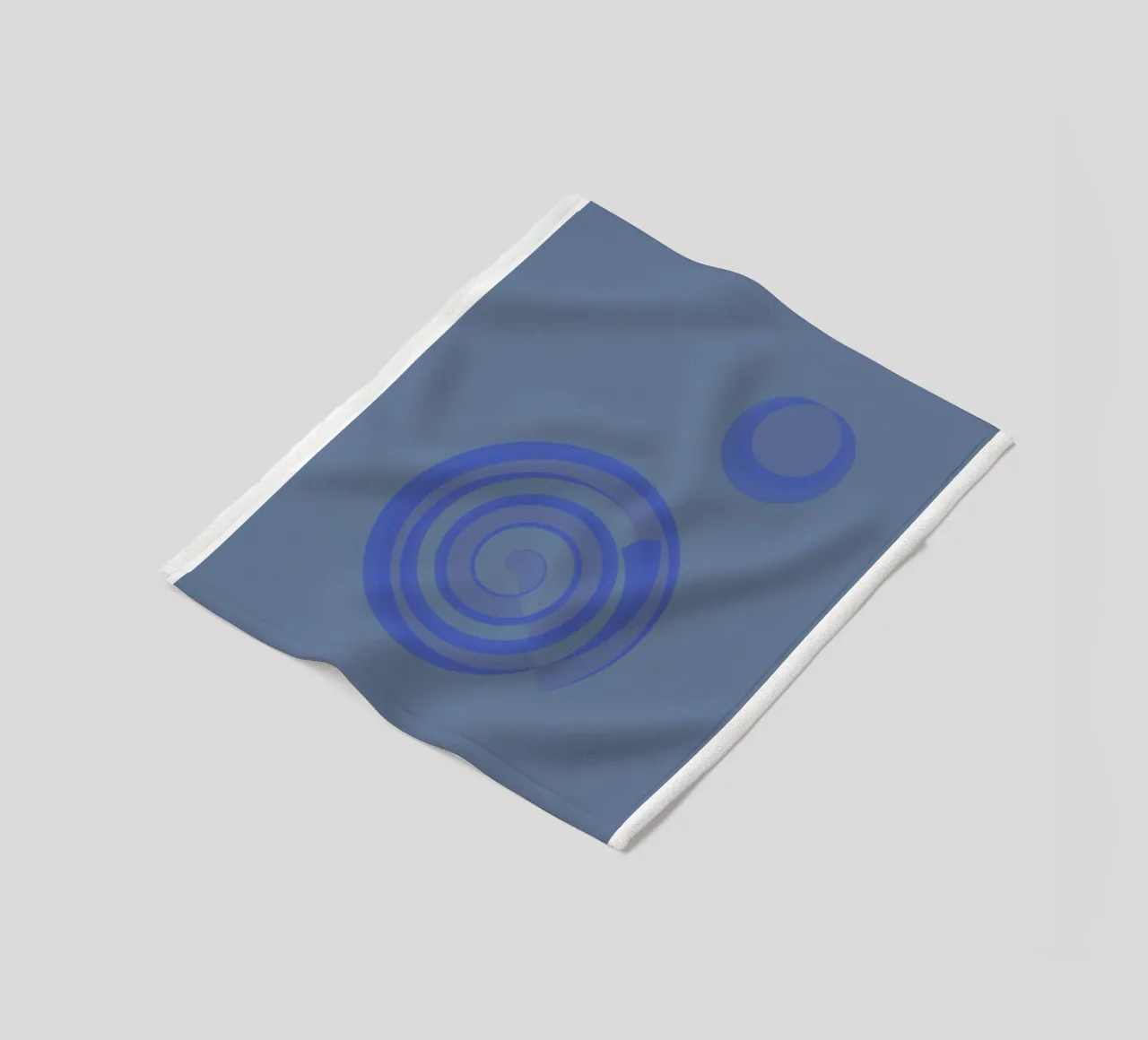 Abstract pattern with circles in blue and purple fleece blanket by Something for you