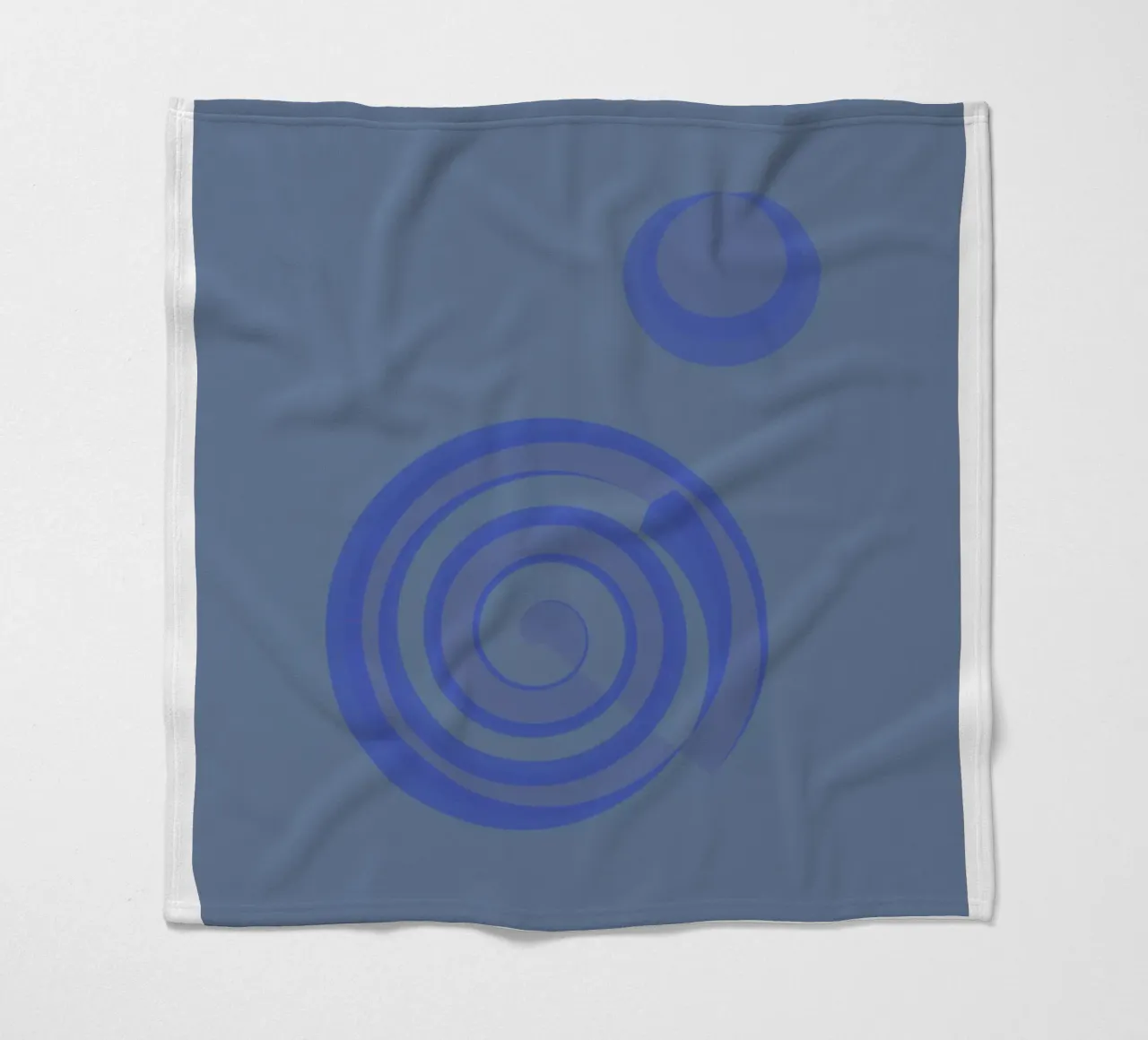 Abstract pattern with circles in blue and purple fleece blanket by Something for you