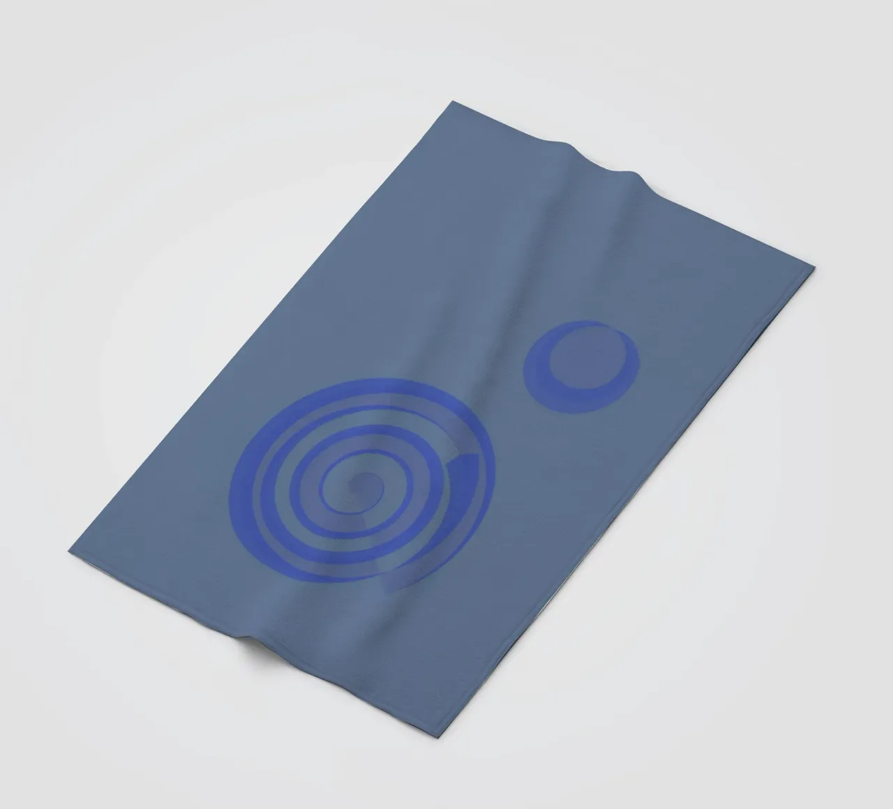 Abstract pattern with circles in blue and purple fleece blanket by Something for you