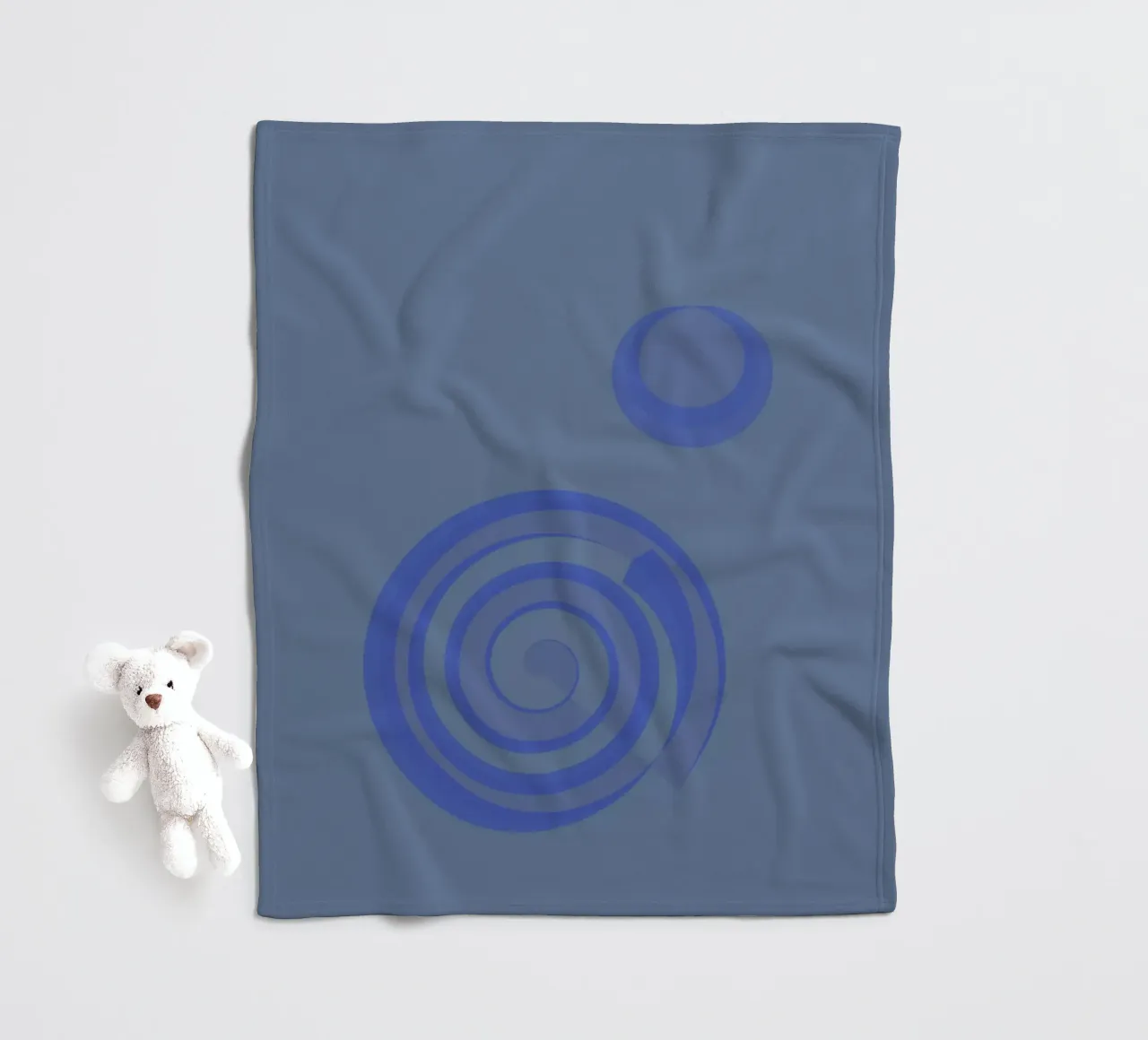 Abstract pattern with circles in blue and purple fleece blanket by Something for you