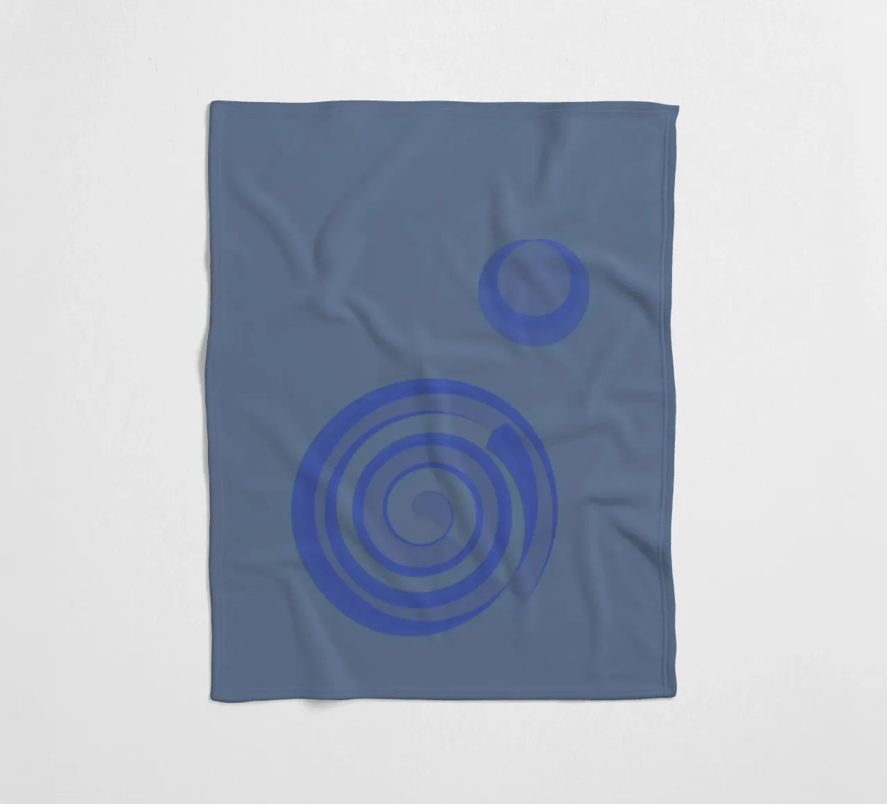 Abstract pattern with circles in blue and purple fleece blanket by Something for you