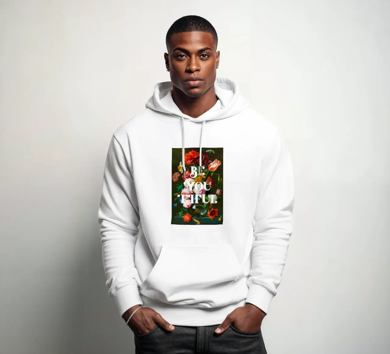 Natura morta con fiori Poster BeYouTiful felpa con cappuccio da Venus Art