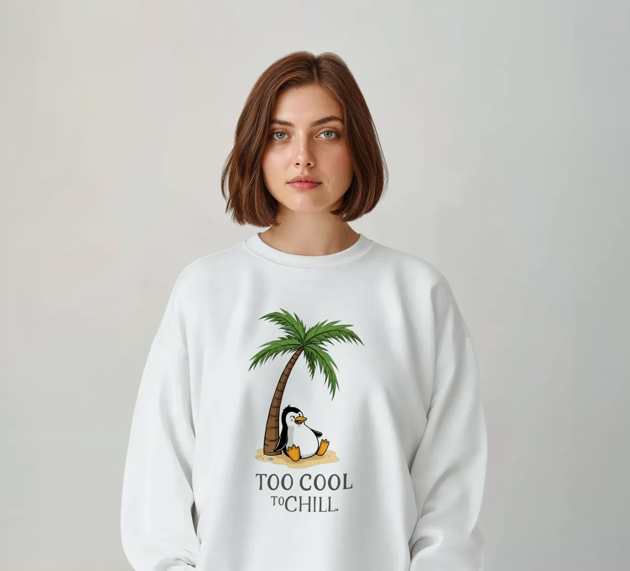 Pinguino sotto la palma felpa da DesignDoodle