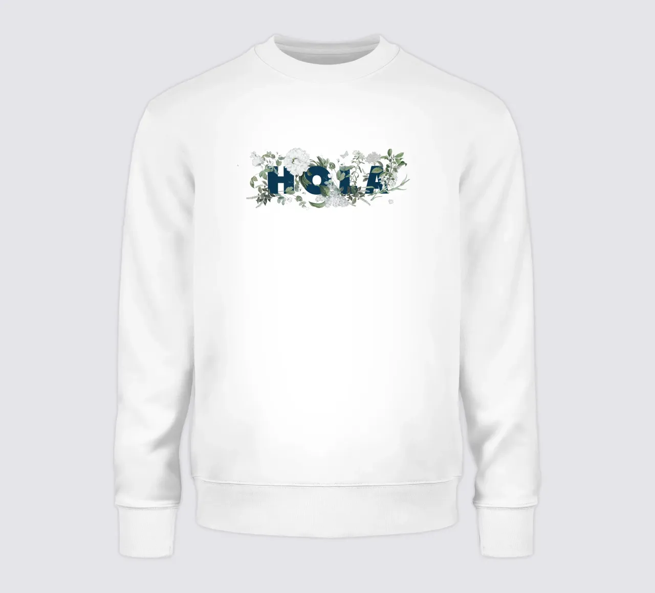 Hola Flores e Insectos Azul Blanco sudadera de Studio Frances M