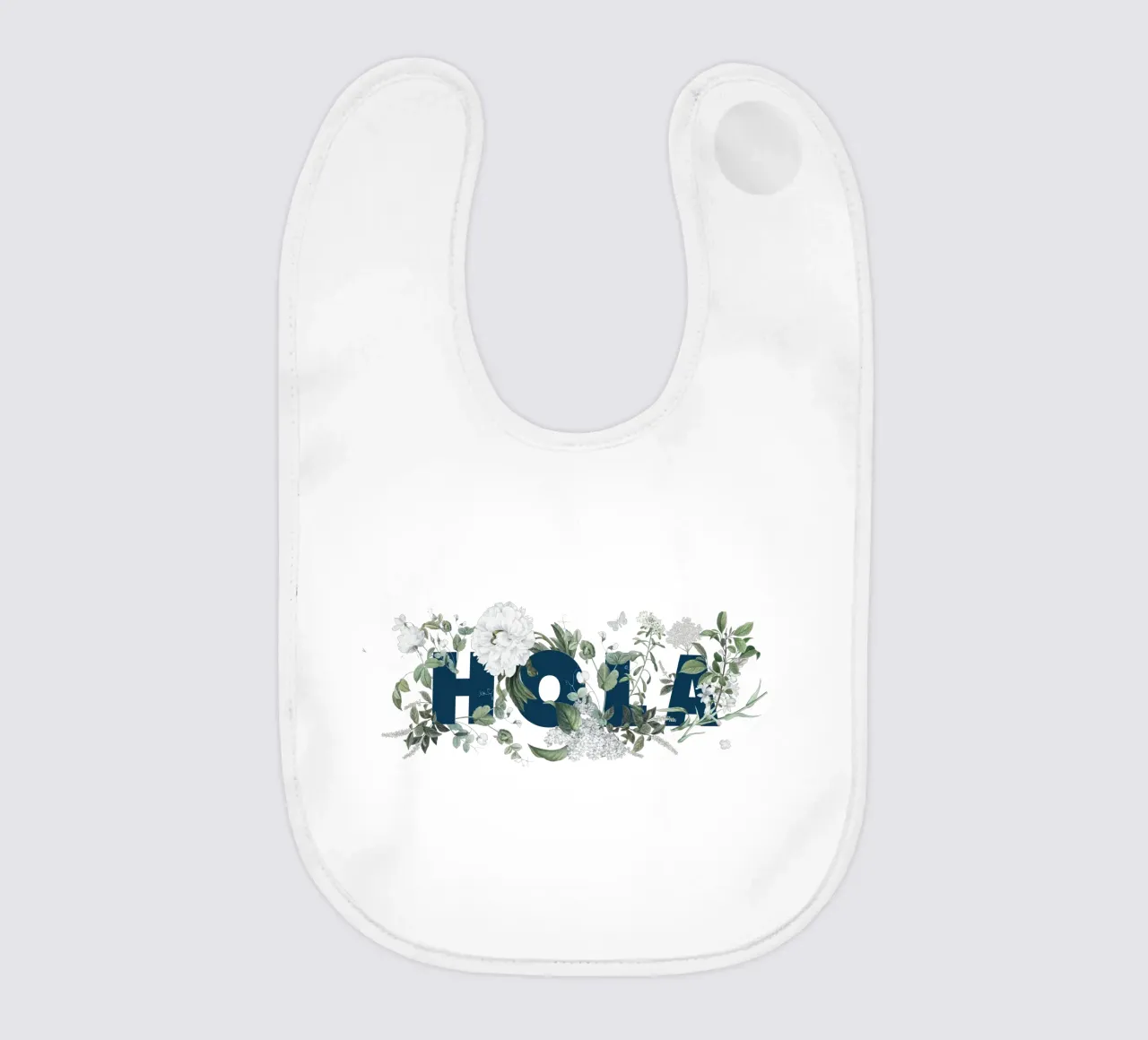Hola Fiori e Insetti Blu Bianco bavaglino da Studio Frances M