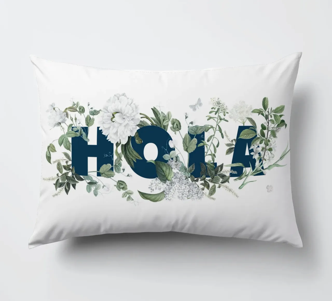 Hola Fiori e Insetti Blu Bianco cuscino da Studio Frances M
