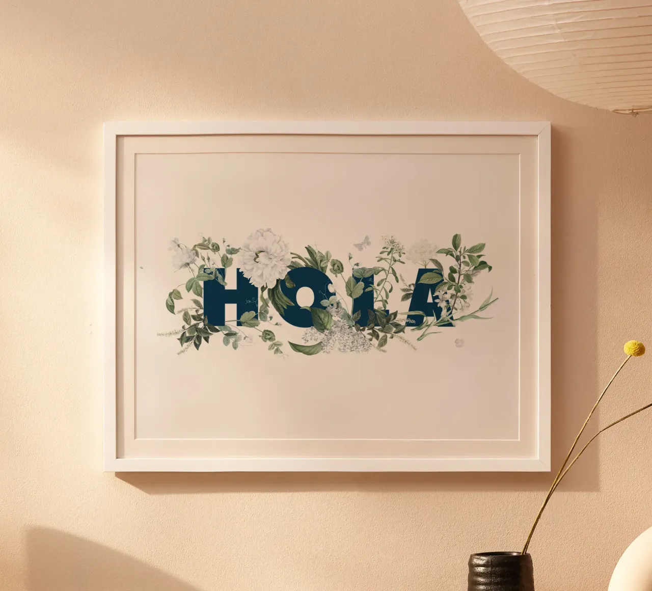 Hola Fiori e Insetti Blu Bianco carta hahnemühle da Studio Frances M