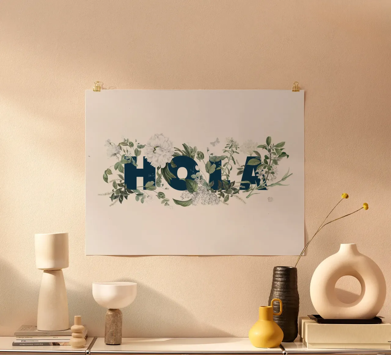 Hola Fiori e Insetti Blu Bianco carta hahnemühle da Studio Frances M