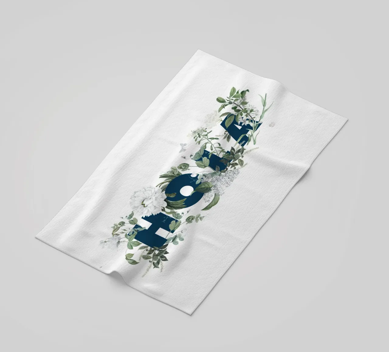 Hola Fiori e Insetti Blu Bianco telo mare da Studio Frances M