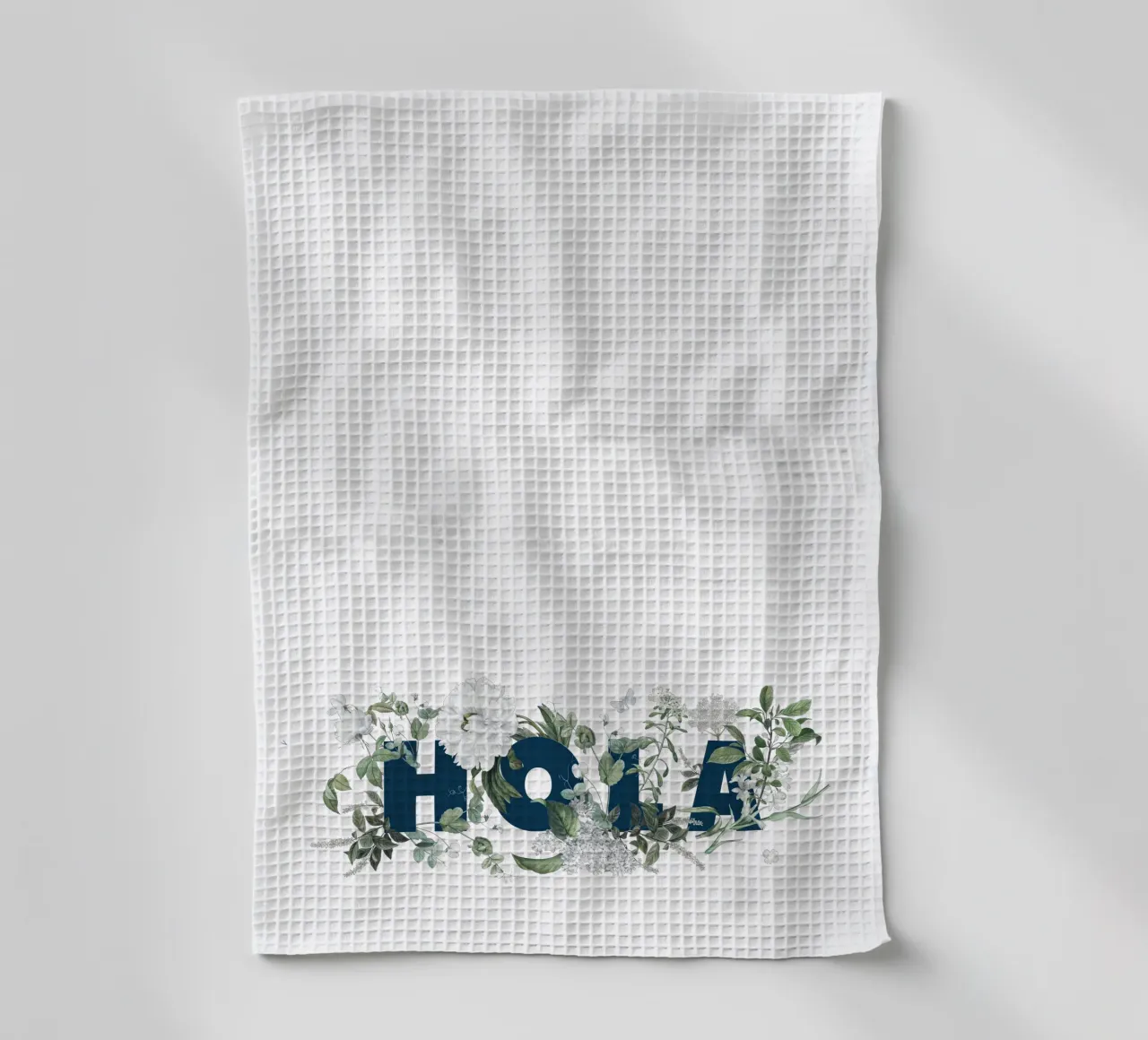 Hola fleurs & insectes bleu blanc torchon de Studio Frances M