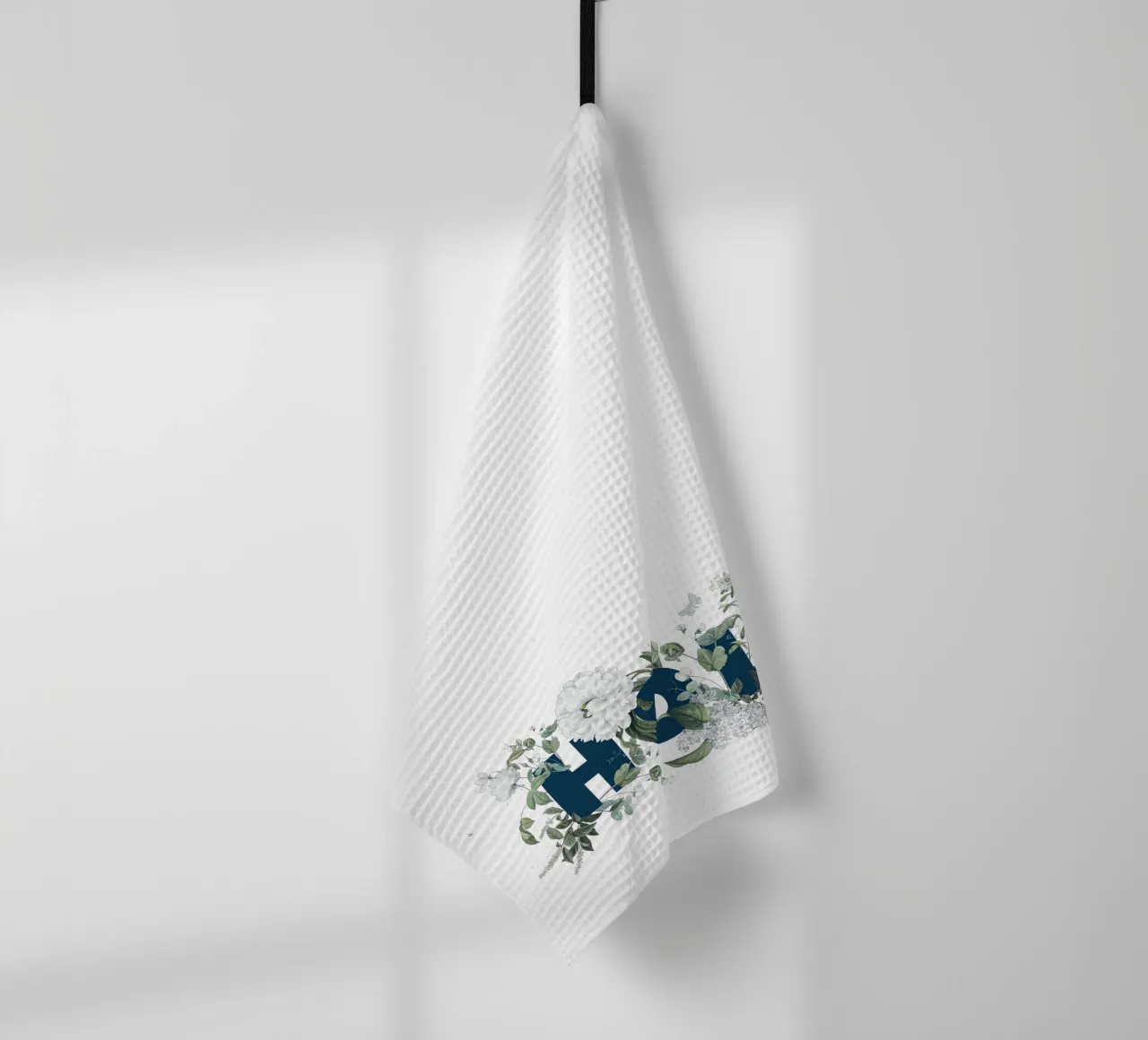 Hola fleurs & insectes bleu blanc torchon de Studio Frances M