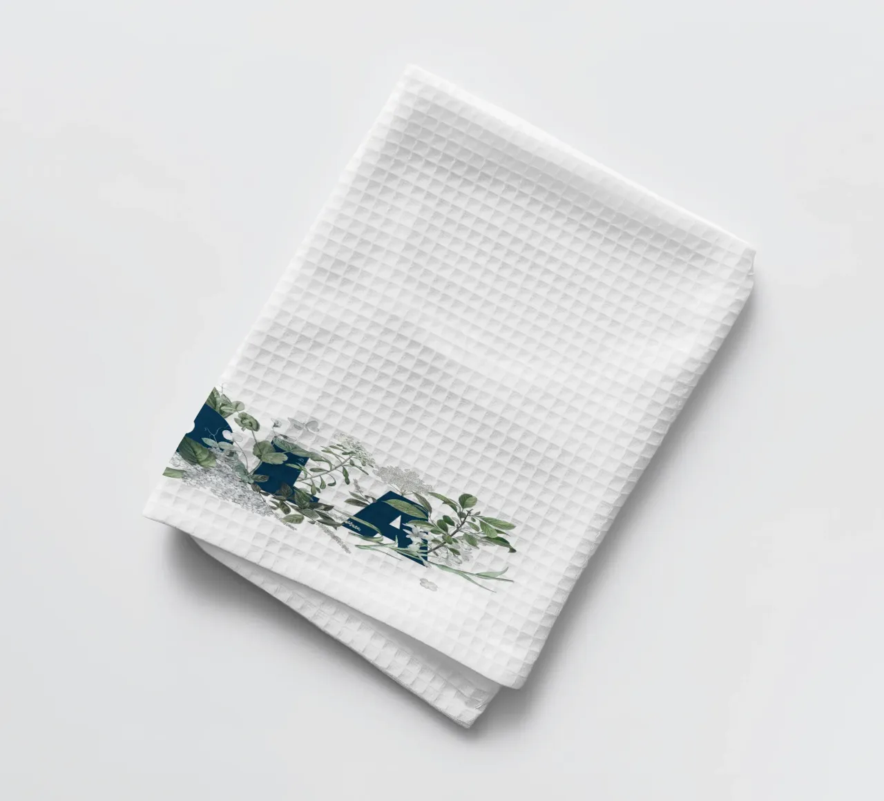 Hola fleurs & insectes bleu blanc torchon de Studio Frances M