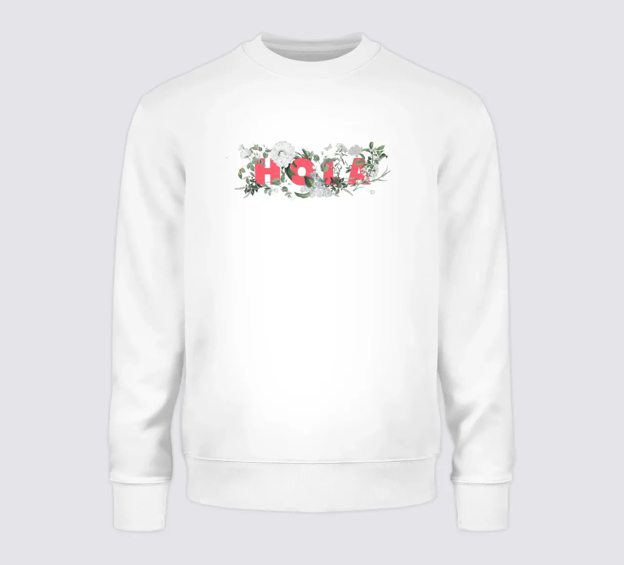 Hola Flores e Insectos Rojo Blanco sudadera de Studio Frances M