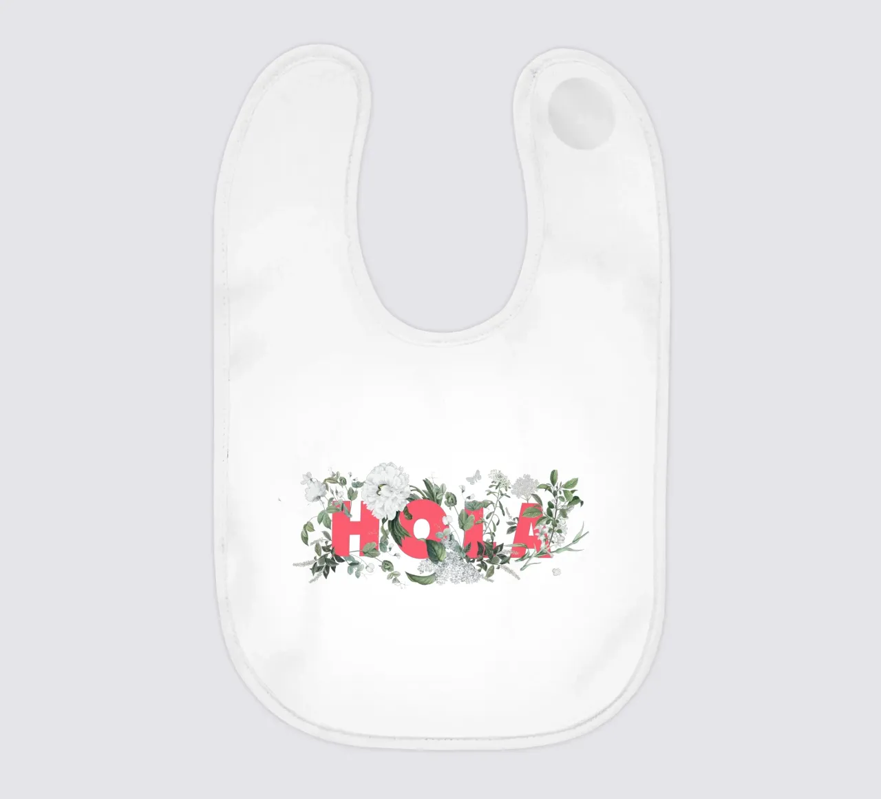 Hola Fiori e Insetti Rosso Bianco bavaglino da Studio Frances M