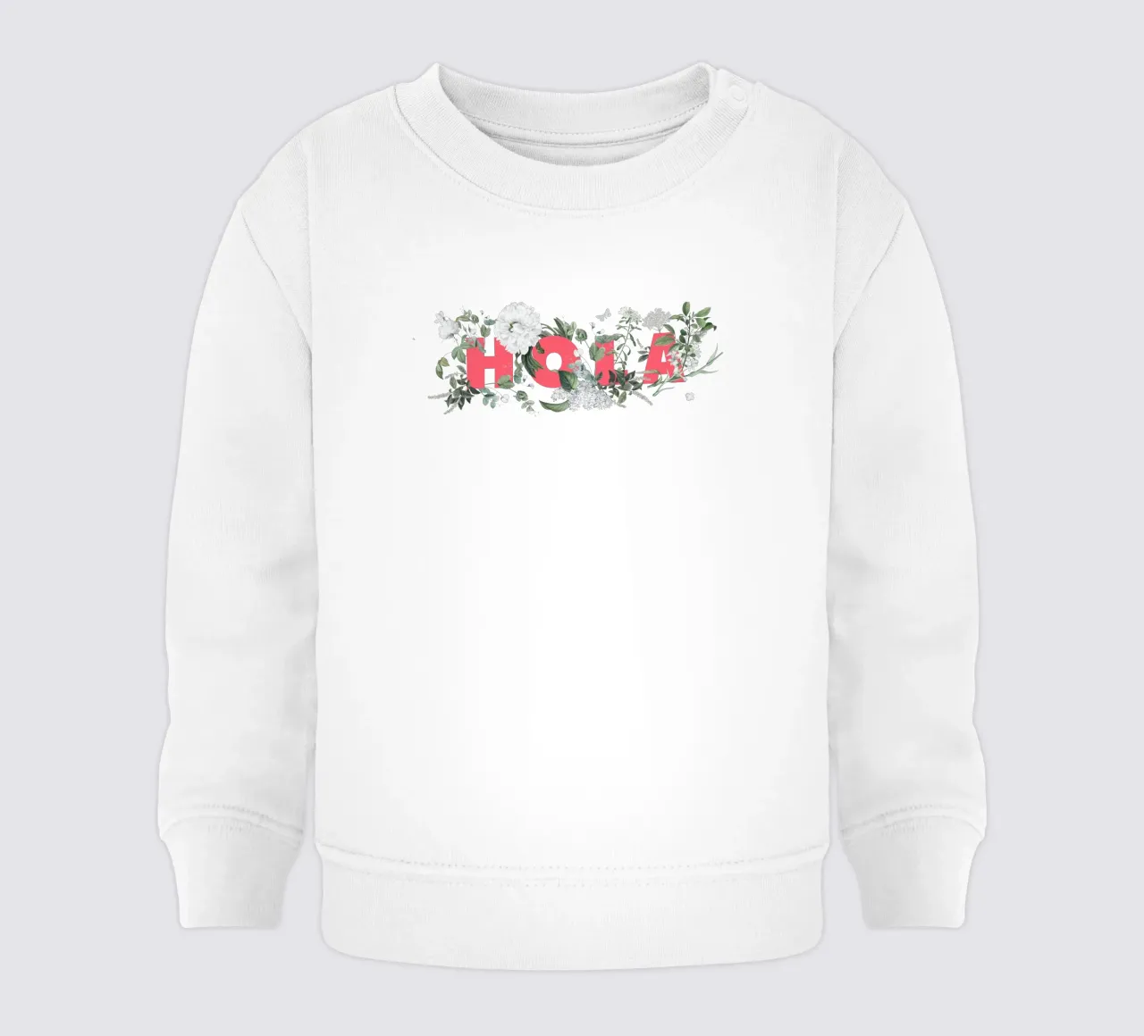 Hola Fiori e Insetti Rosso Bianco felpa neonato da Studio Frances M