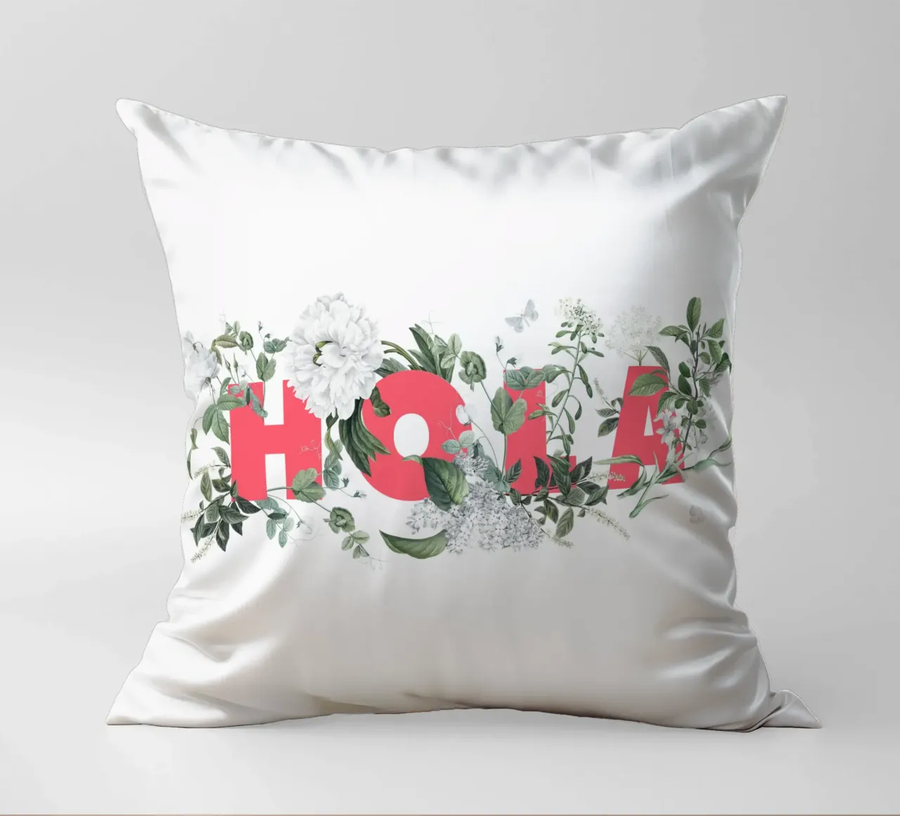 Hola Fiori e Insetti Rosso Bianco cuscino da Studio Frances M