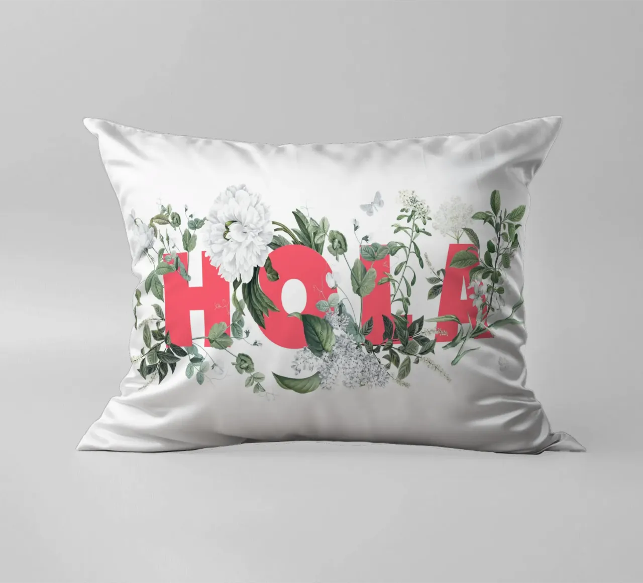 Hola Fiori e Insetti Rosso Bianco cuscino da Studio Frances M
