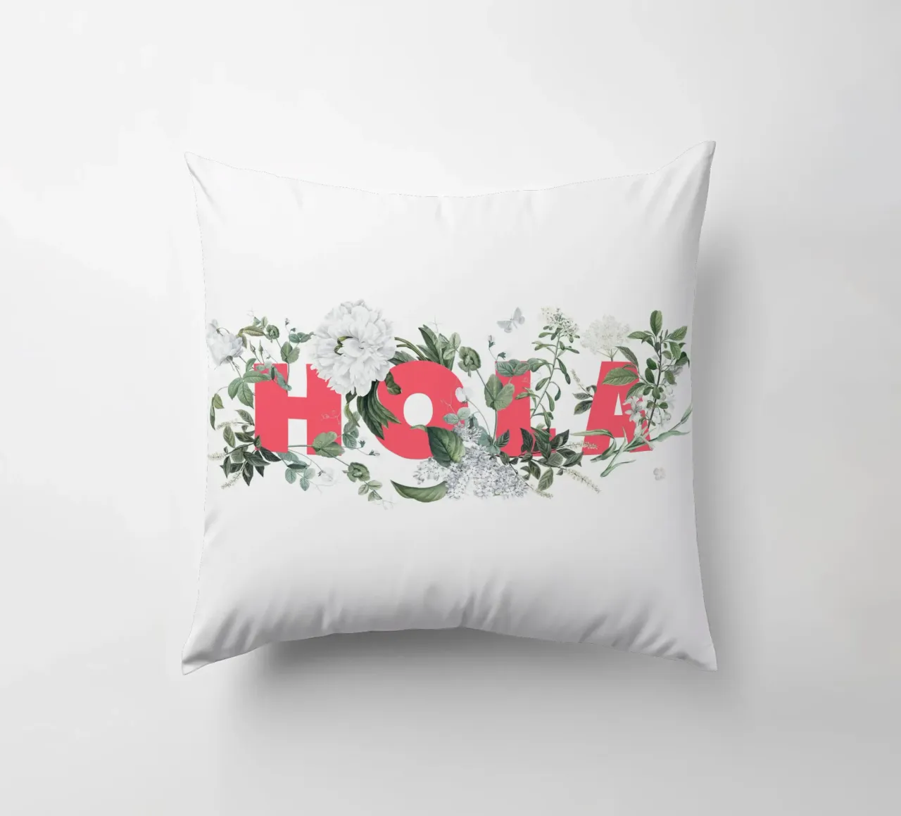 Hola Fiori e Insetti Rosso Bianco cuscino da Studio Frances M
