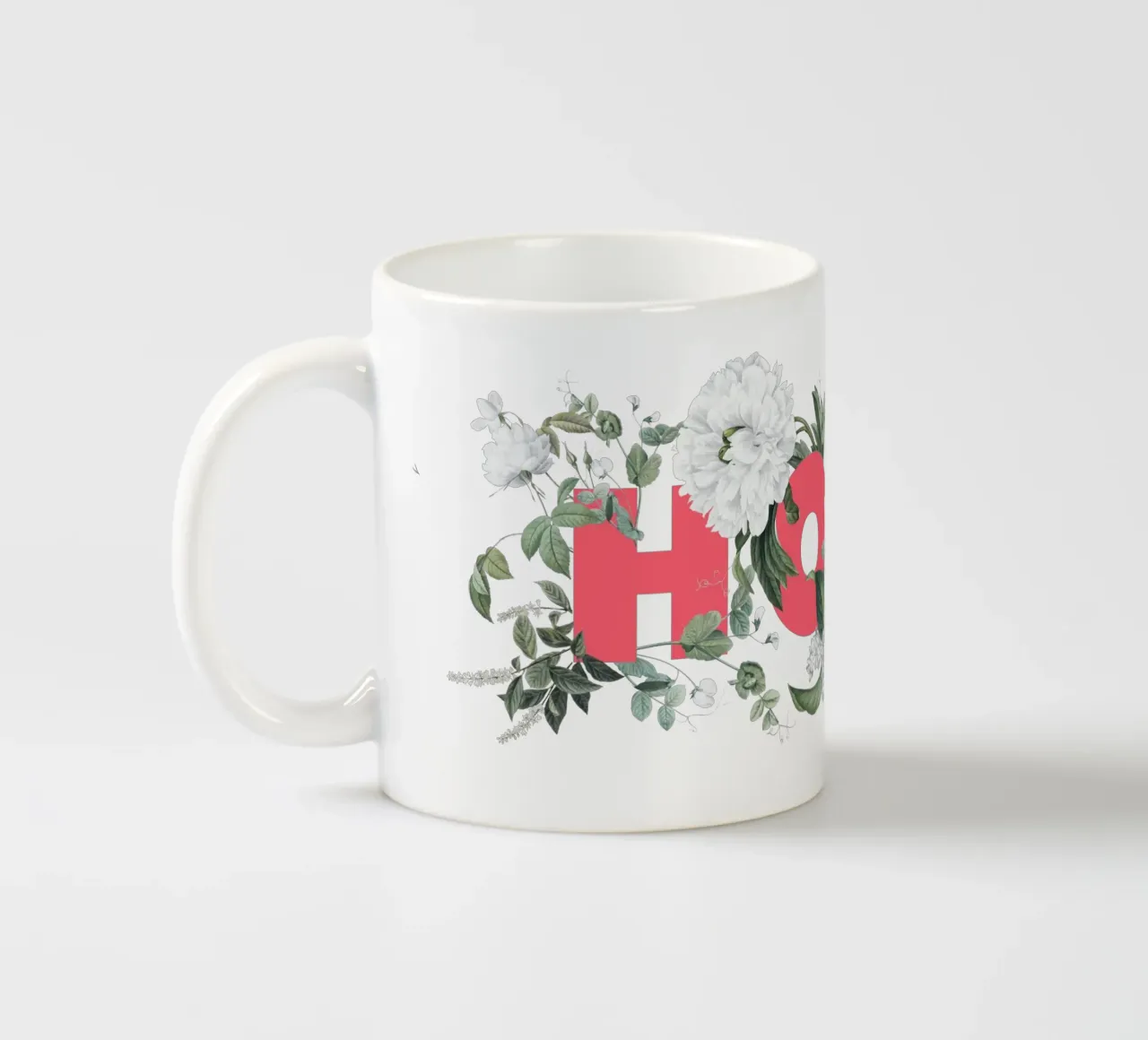 Hola Fiori e Insetti Rosso Bianco tazza in ceramica da Studio Frances M