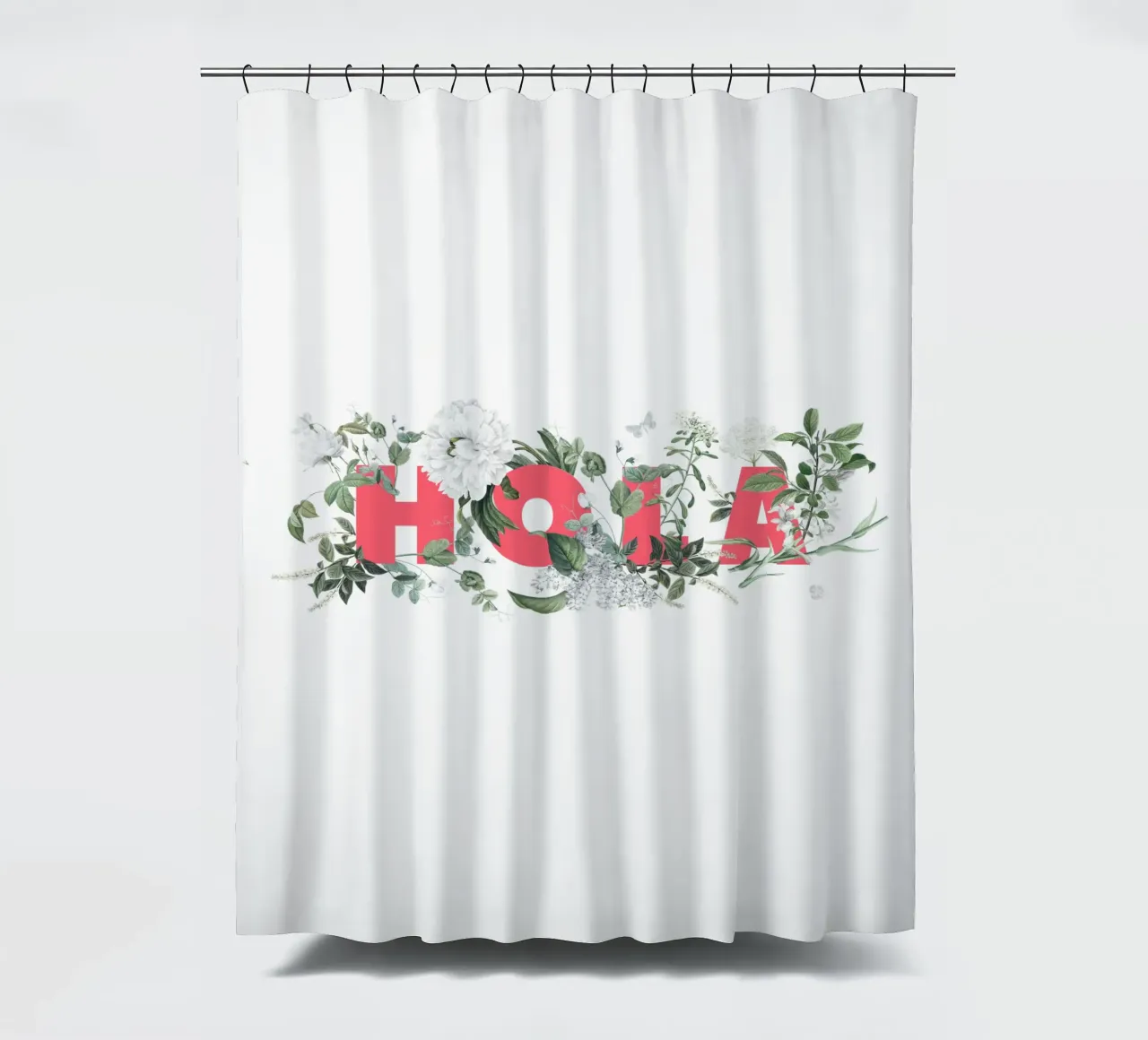 Hola Fiori e Insetti Rosso Bianco tenda da doccia da Studio Frances M