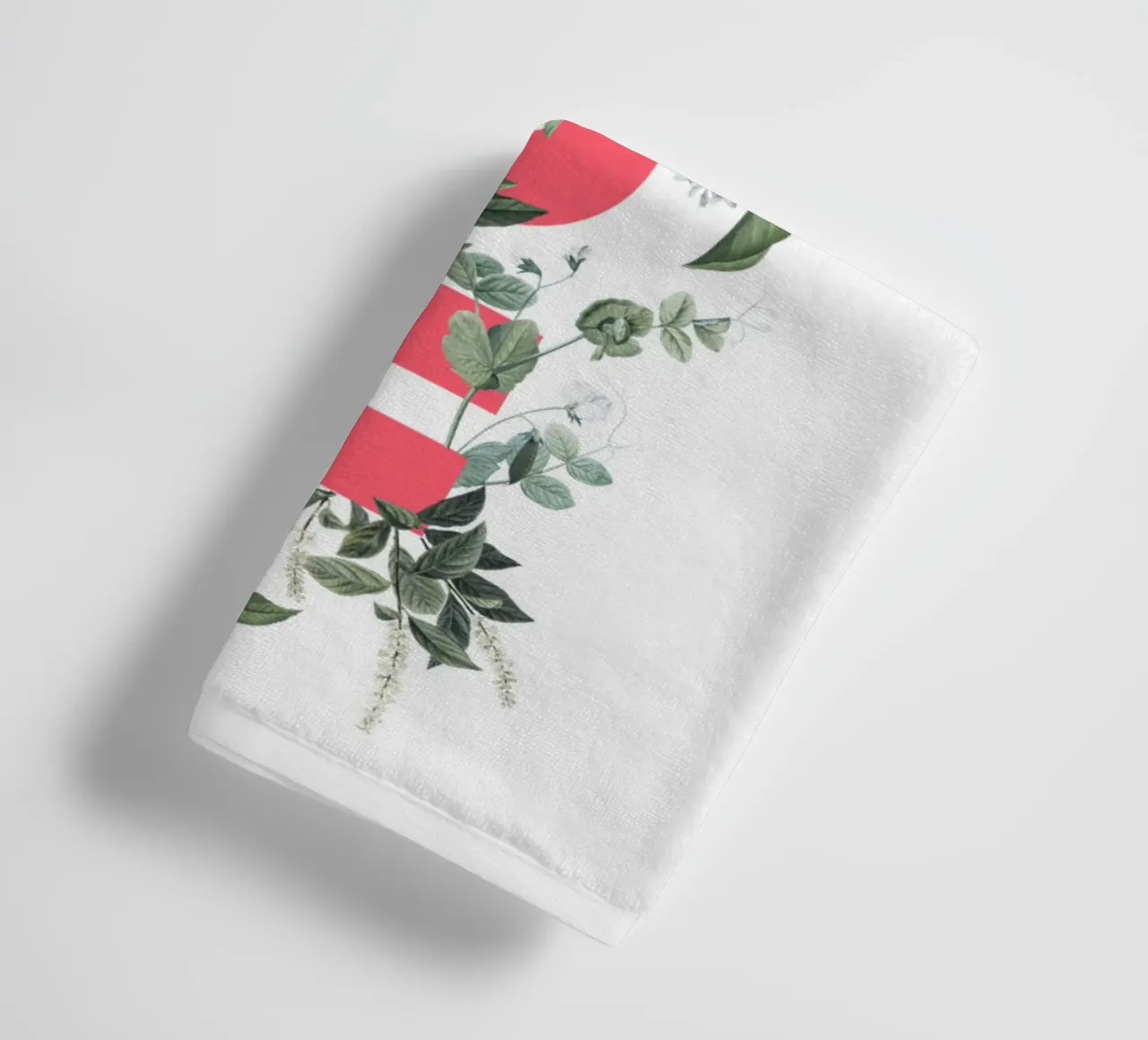 Hola Fiori e Insetti Rosso Bianco asciugamano da bagno da Studio Frances M
