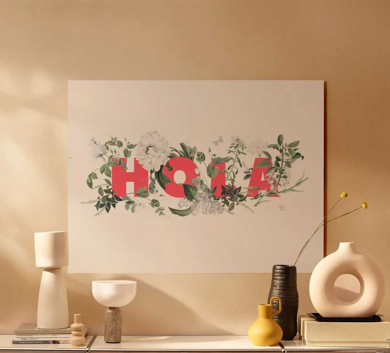 Hola Fiori e Insetti Rosso Bianco plexiglass da Studio Frances M