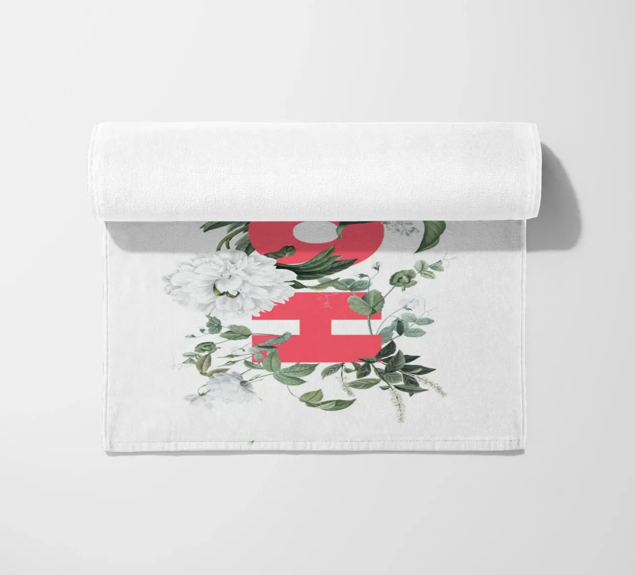 Hola Fiori e Insetti Rosso Bianco telo mare da Studio Frances M
