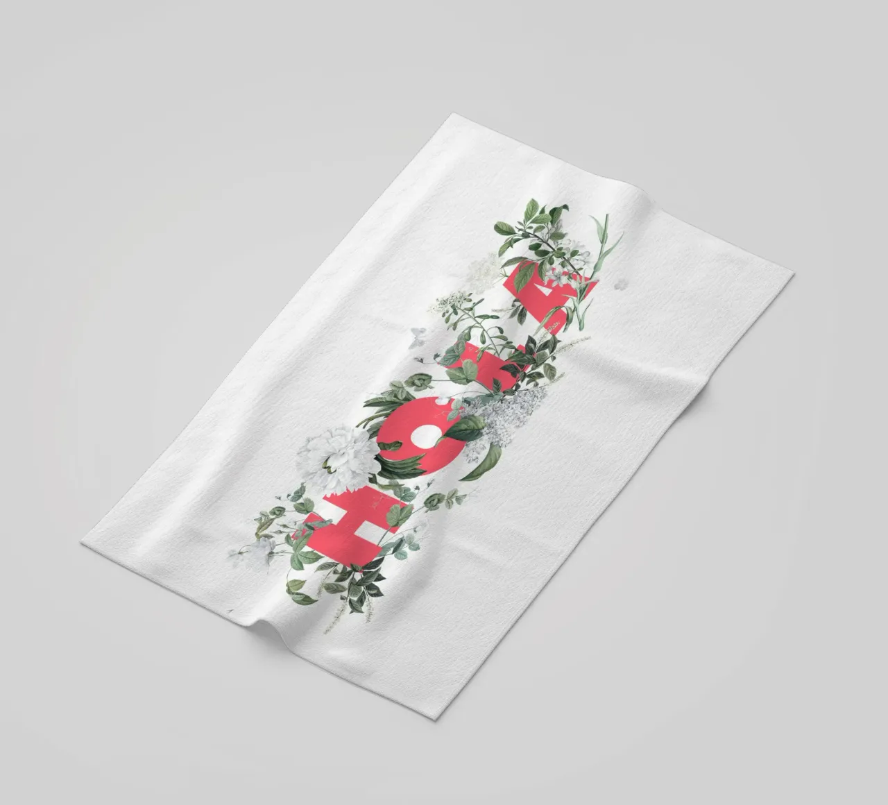Hola Fiori e Insetti Rosso Bianco telo mare da Studio Frances M