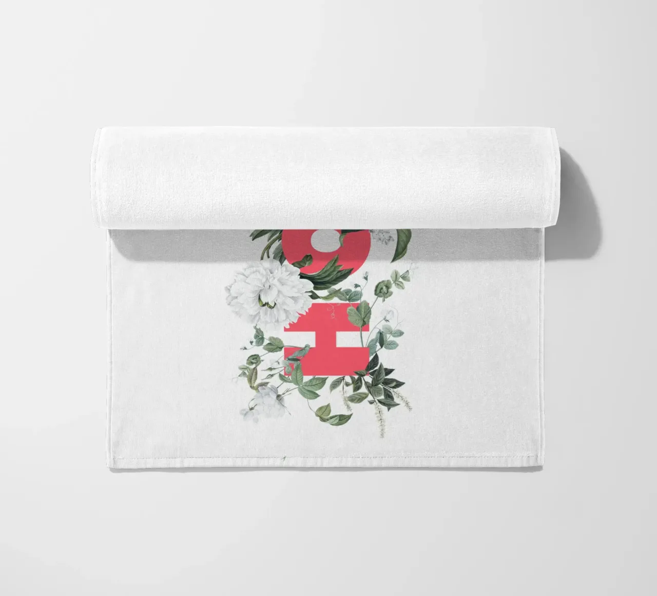 Hola Fiori e Insetti Rosso Bianco telo mare da Studio Frances M