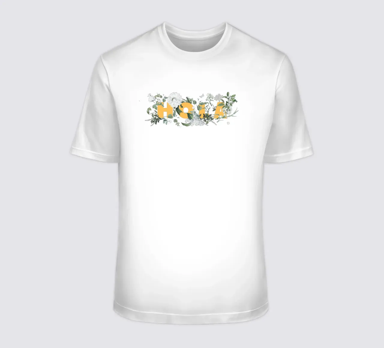 Hola Fiori e Insetti Giallo Bianco t-shirt da Studio Frances M