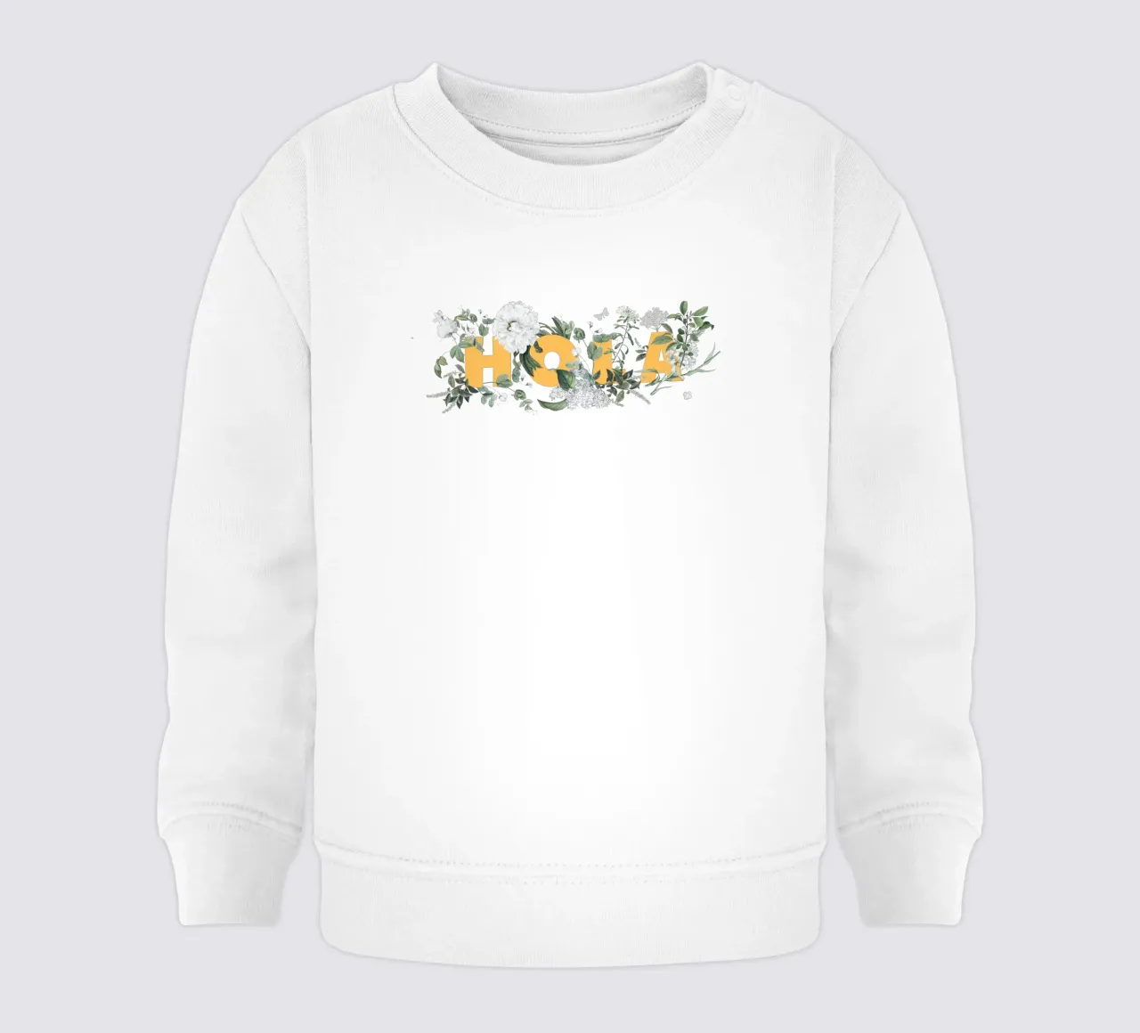 Hola Fiori e Insetti Giallo Bianco felpa neonato da Studio Frances M