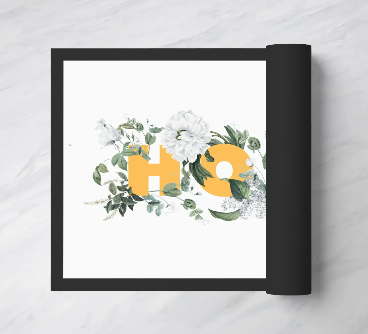 Hola Fiori e Insetti Giallo Bianco zerbino da Studio Frances M